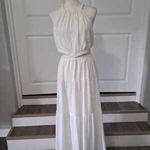 MIHOLL Maxi Casual Sleeveless Halter Neck  A-Line Flowy Sun Dress XL NWT